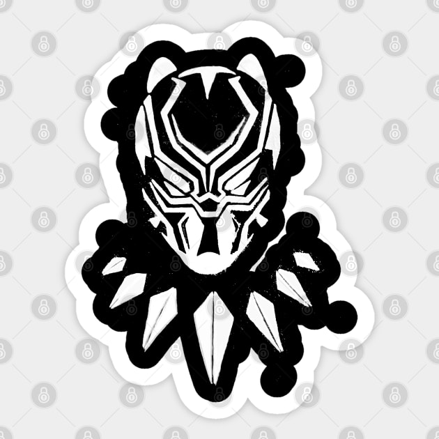 White panther Sticker by soogood64